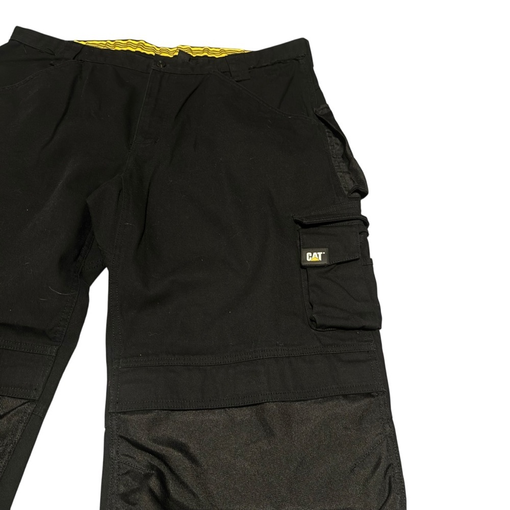 CAT Caterpillar Work Pants Black Cargo Utility Tool Holders Gorpcore Size 44x36 - Picture 3 of 6
